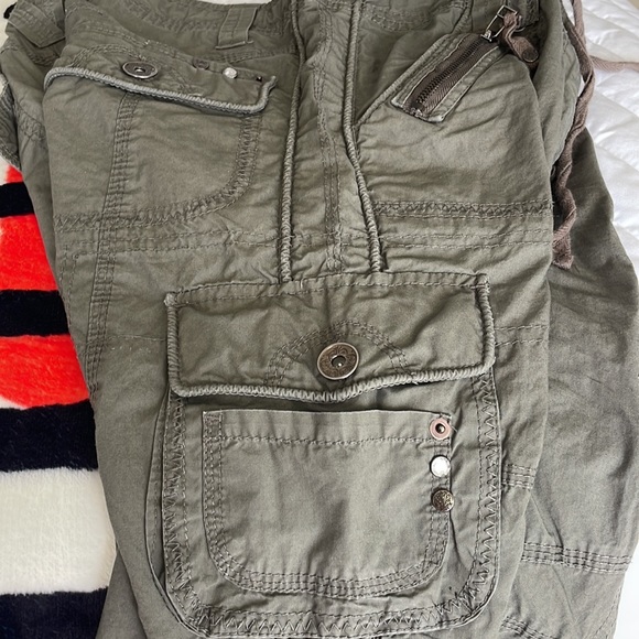 DALIA COLLECTION JEWEL DETAIL ADJUSTABLE CARGO PANT - Picture 7 of 8